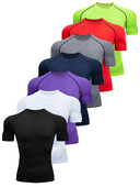 Top cu compresie pentru bărbați, tricou de antrenament cu elasticitate medie, respirabil, care absoarbe umiditatea, pentru sporturi în aer liber