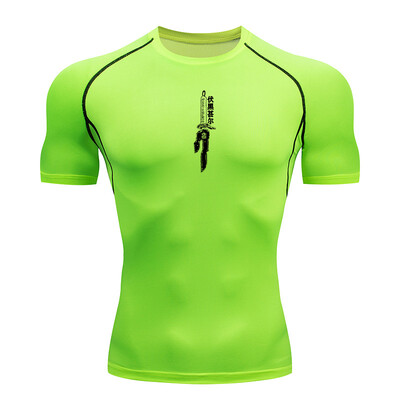 Cămăși cu compresie grafică anime pentru bărbați Tricouri atletice cu uscare rapidă Tricouri Topuri Tricou pentru antrenament de gimnastică Tricouri cu mânecă scurtă Rash Guard