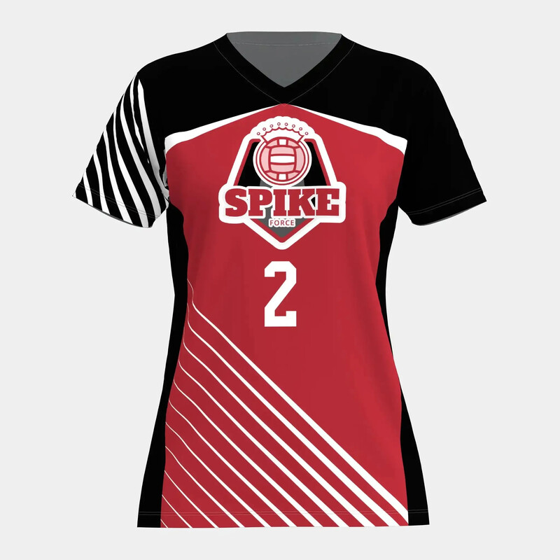 Tricou sport pentru femei, respirabil, ocazional, cu decolteu în V, care absoarbe transpirația, uscare rapidă, model de imprimare pentru volei, cămașă sport pentru antrenament