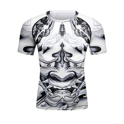 Cămașă grafică cu mânecă scurtă de compresie pentru bărbați Antrenament de sală pentru alergare Tricou Tricou Topuri Sportive cu uscare rapidă Maiouri de corp Straturi de bază