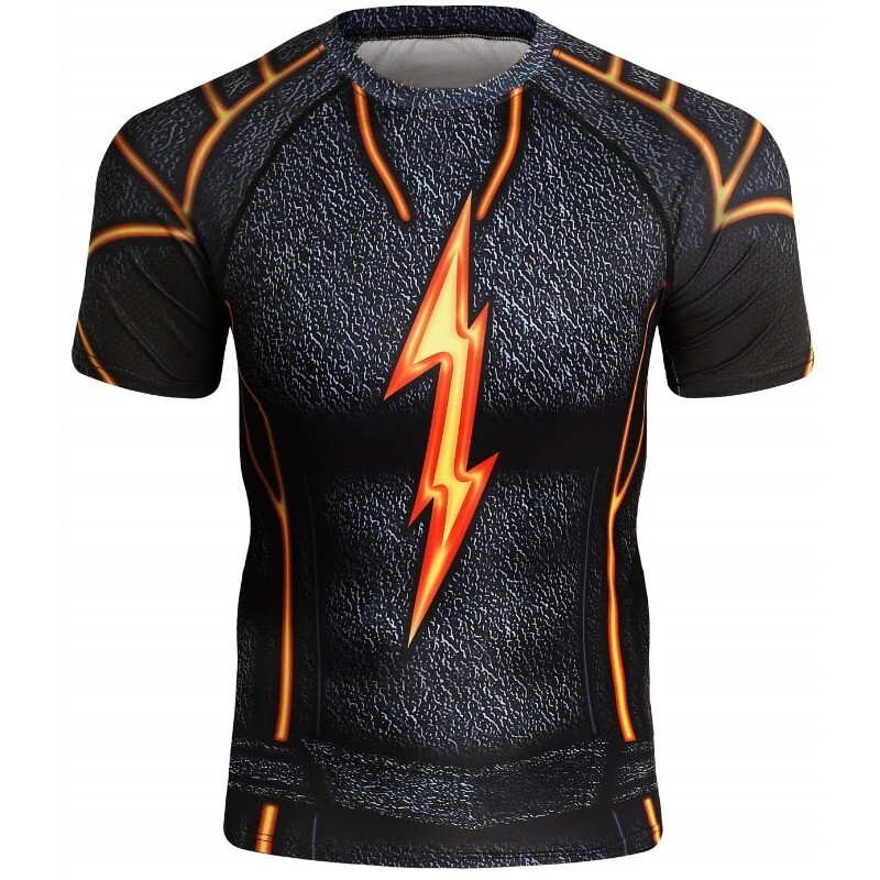 Cămașă grafică cu mânecă scurtă de compresie pentru bărbați Antrenament de sală pentru alergare Tricou Tricou Topuri Sportive cu uscare rapidă Maiouri de corp Straturi de bază