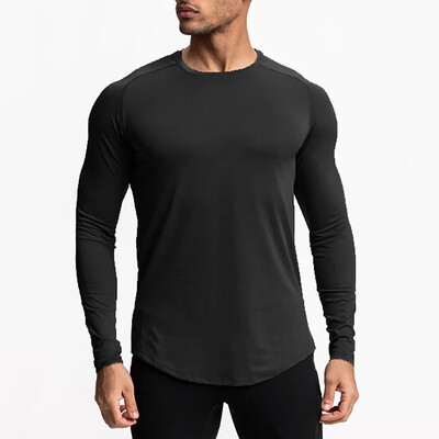 Tricouri pentru alergare cu mânecă lungă de compresie Tricou sport slăbit pentru bărbați de toamnă pentru culturism Fitness Tricou Topuri Îmbrăcăminte de gimnastică cu uscare rapidă