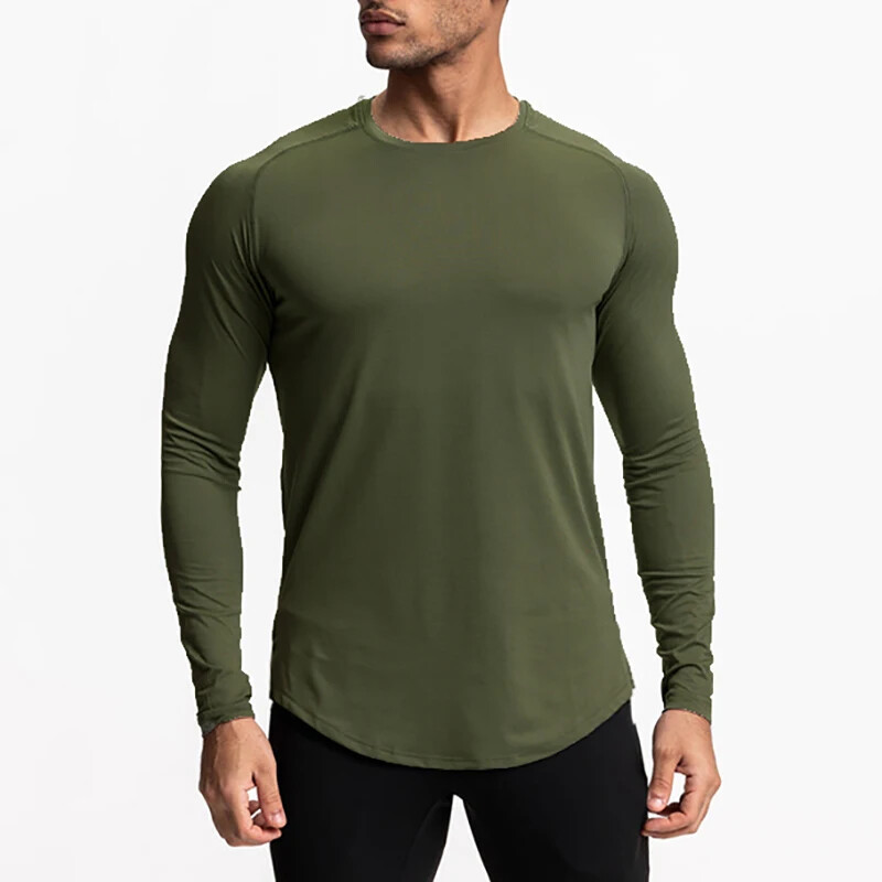 Tricouri pentru alergare cu mânecă lungă de compresie Tricou sport slăbit pentru bărbați de toamnă pentru culturism Fitness Tricou Topuri Îmbrăcăminte de gimnastică cu uscare rapidă