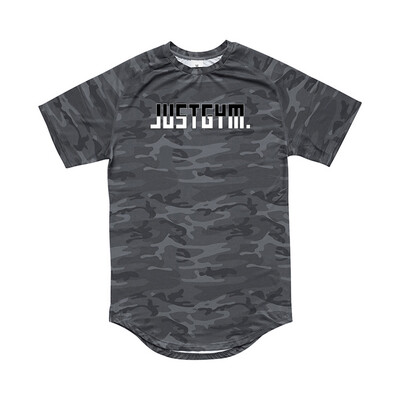 Camuflaj Slim Fit Tricou Sport Bărbați Ocazional Mânecă scurtă Respirabil Uscare rapidă Mesh Cămașă rece Sală de gimnastică Culturism Îmbrăcăminte de fitness