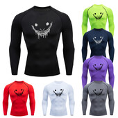 Tricou pentru alergare de compresie pentru bărbați, strâns, cu mânecă lungă, cămăși sport, pentru antrenament, pentru jogging, pentru gimnastică, îmbrăcăminte sportivă, cu îmbrăcăminte uscată, tricouri Rashgard