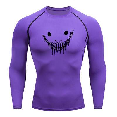 Tricou pentru alergare de compresie pentru bărbați, strâns, cu mânecă lungă, cămăși sport, pentru antrenament, pentru jogging, pentru gimnastică, îmbrăcăminte sportivă, cu îmbrăcăminte uscată, tricouri Rashgard