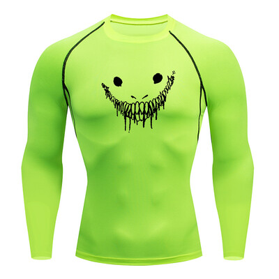 Tricou pentru alergare de compresie pentru bărbați, strâns, cu mânecă lungă, cămăși sport, pentru antrenament, pentru jogging, pentru gimnastică, îmbrăcăminte sportivă, cu îmbrăcăminte uscată, tricouri Rashgard