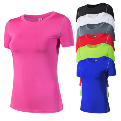 Antrenament PRO strâns pentru femei Alergare cu mâneci scurte Sport Fitness Yoga Tricou Haine Îmbrăcăminte sport cu uscare rapidă Îmbrăcăminte de antrenament