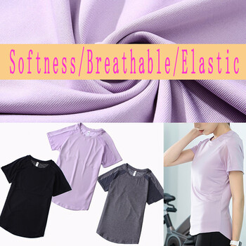 PofyBofy Quick Drying Breathable Mesh Splicing Crew Neck Slim Fit Stretty κοντά μανίκια Γυναικεία μπλουζάκια γιόγκα μπλουζάκια γυμναστικής