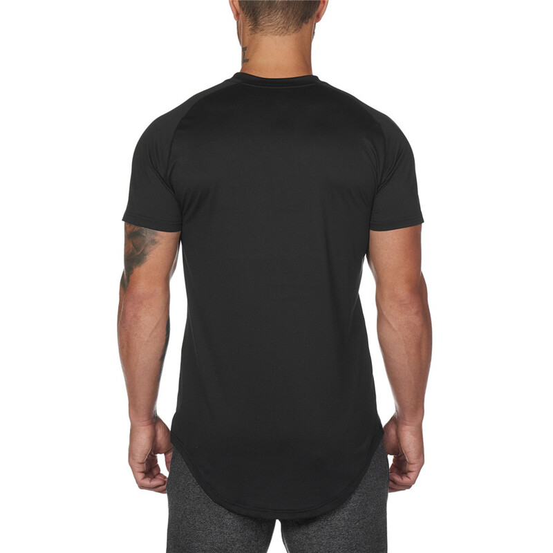 Tricou cu plasă de culoare solidă, cu uscare rapidă, respirabil, pentru alergare, sport, mâneci scurte, mai sus, tricou, sală, culturism, fitness, cămașă slim fit