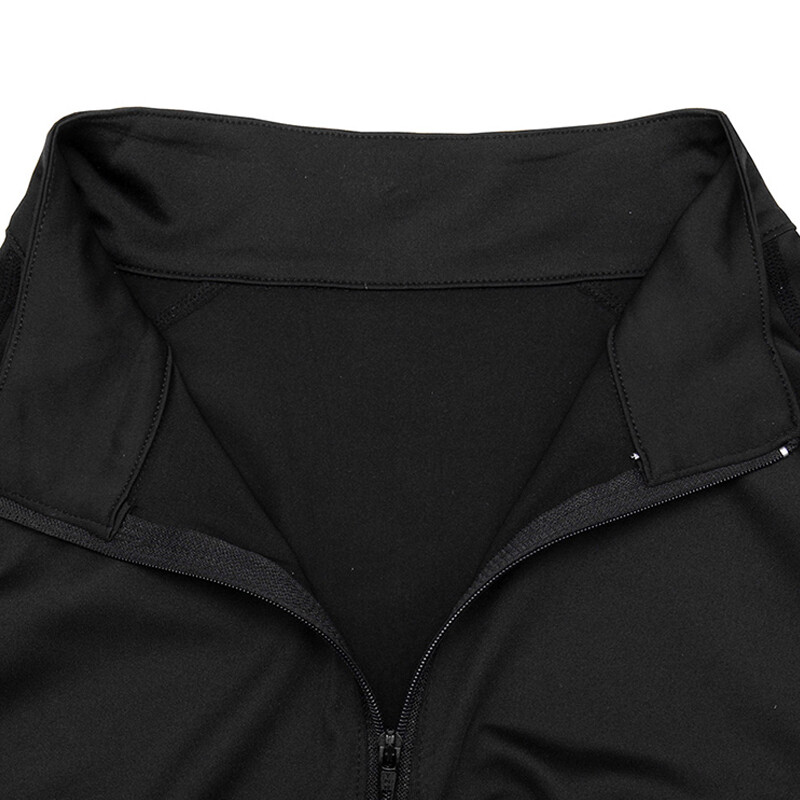 Cămașă pentru alergare, cu jumătate de fermoar elastic, cu uscare rapidă, cu guler în picioare, pentru antrenament, crossfit, antrenament, fitness, tricou Îmbrăcăminte sportivă