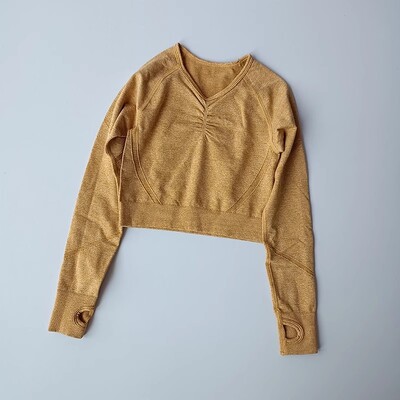 Ženske bešavne joga majice dugih rukava, kratke majice, brzosušeće, uske majice za vježbanje u teretani Ženska sportska majica kratkih rukava za fitnes