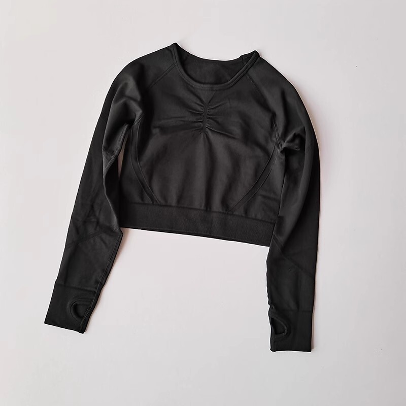 Ženske bešavne joga majice dugih rukava, kratke majice, brzosušeće, uske majice za vježbanje u teretani Ženska sportska majica kratkih rukava za fitnes