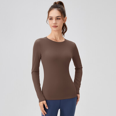 Cămăși de yoga cu mânecă lungă Fitness Sport Top elastic Respirabil Sală de sport Alergare Pilates Îmbrăcăminte de antrenament Toamnă și iarnă