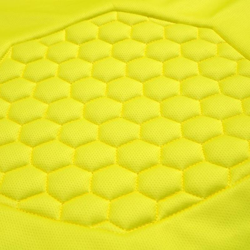 Vīriešu futbola vārtsargu topi vārtsargu formas tērps ar garām piedurknēm aizsargājošs polsterēts krekls futbola spēles treniņu kostīms, sporta apģērbs