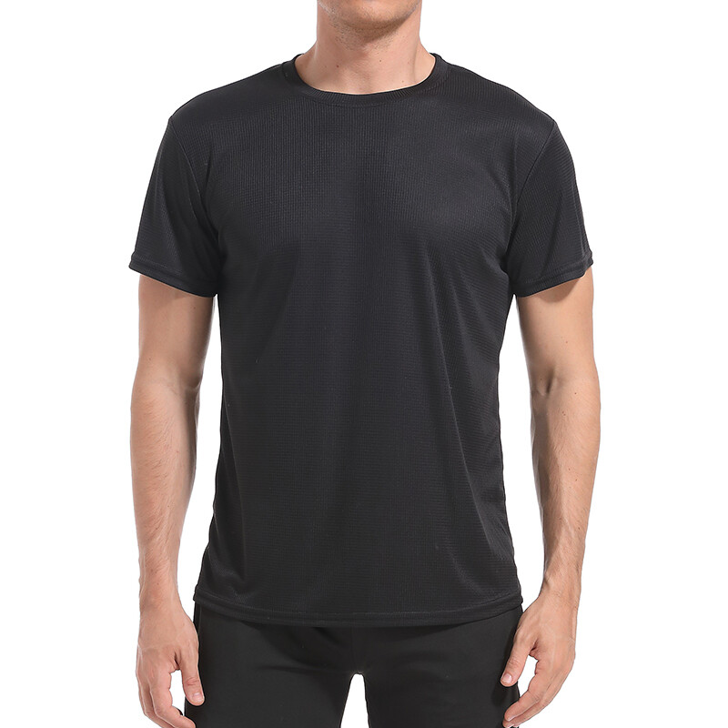 Brzosušeća muška majica s kariranom teksturom Ljetne atletske prozračne majice kratkih rukava Vježbanje u teretani Trčanje Baselayers potkošulje