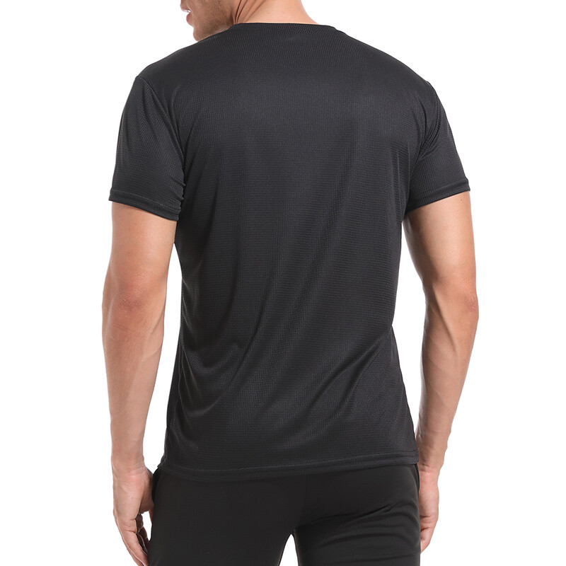 Brzosušeća muška majica s kariranom teksturom Ljetne atletske prozračne majice kratkih rukava Vježbanje u teretani Trčanje Baselayers potkošulje