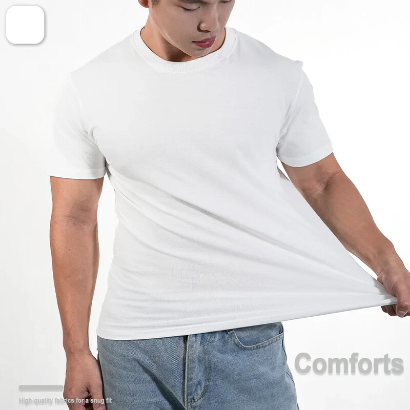 Tricou pentru bărbați, alb, negru