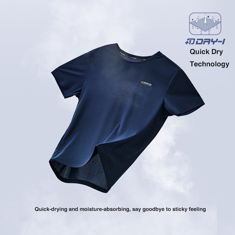 361 de grade Bărbați Tricou cu mâneci scurte Respirabil Uscare rapidă Gât rotund Antrenament Fitness Top Sport Bărbați 652324112J