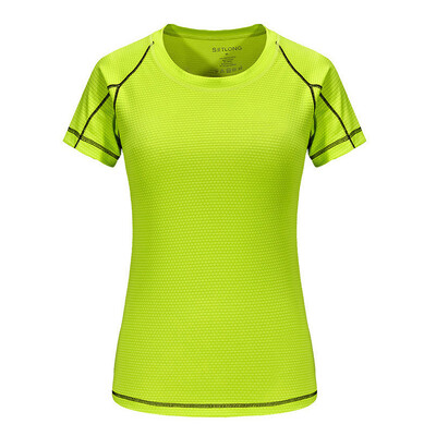 Tricou sport pentru femei, cu uscare rapidă, cu gât rotund, Cămașă pentru fitness, antrenor cu mânecă scurtă, Tricou pentru alergare, îmbrăcăminte solidă, respirabilă