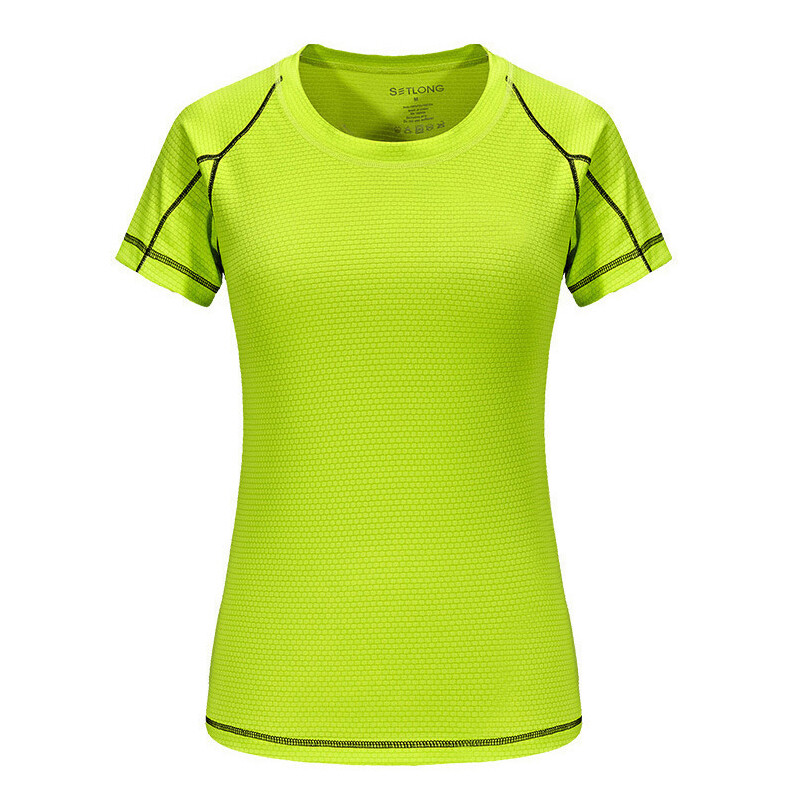 Tricou sport pentru femei, cu uscare rapidă, cu gât rotund, Cămașă pentru fitness, antrenor cu mânecă scurtă, Tricou pentru alergare, îmbrăcăminte solidă, respirabilă