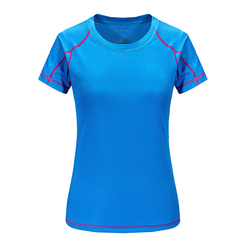 Tricou sport pentru femei, cu uscare rapidă, cu gât rotund, Cămașă pentru fitness, antrenor cu mânecă scurtă, Tricou pentru alergare, îmbrăcăminte solidă, respirabilă