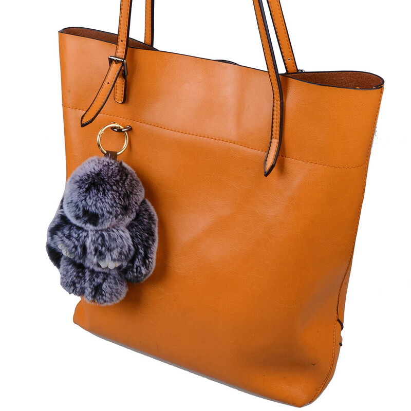 Breloc cu pandantiv iepuraș autentic LFPU Breloc din blană de iepure rex real, jucărie pufoasă, geantă de păpușă, breloc de mașină, breloc, bijuterii pentru femei