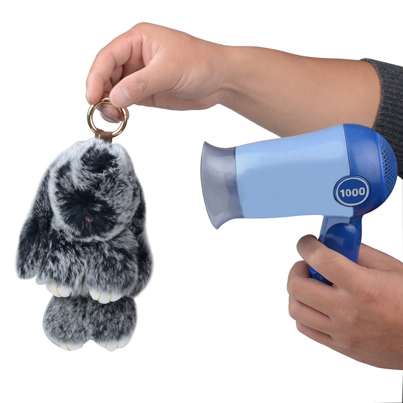 Breloc cu pandantiv iepuraș autentic LFPU Breloc din blană de iepure rex real, jucărie pufoasă, geantă de păpușă, breloc de mașină, breloc, bijuterii pentru femei