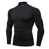 Tricou pentru alergare de compresie pentru bărbați, strâns, cu mânecă lungă, cămăși sport, pentru antrenament, pentru jogging, pentru gimnastică, îmbrăcăminte sportivă, cu uscare rapidă Rashgard