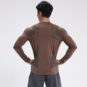 Tricou cu mânecă lungă pentru bărbați cu uscare rapidă Cămașă sport pentru alergare Îmbrăcăminte de gimnastică Antrenament fitness Îmbrăcăminte sportivă Tricou pentru jogging