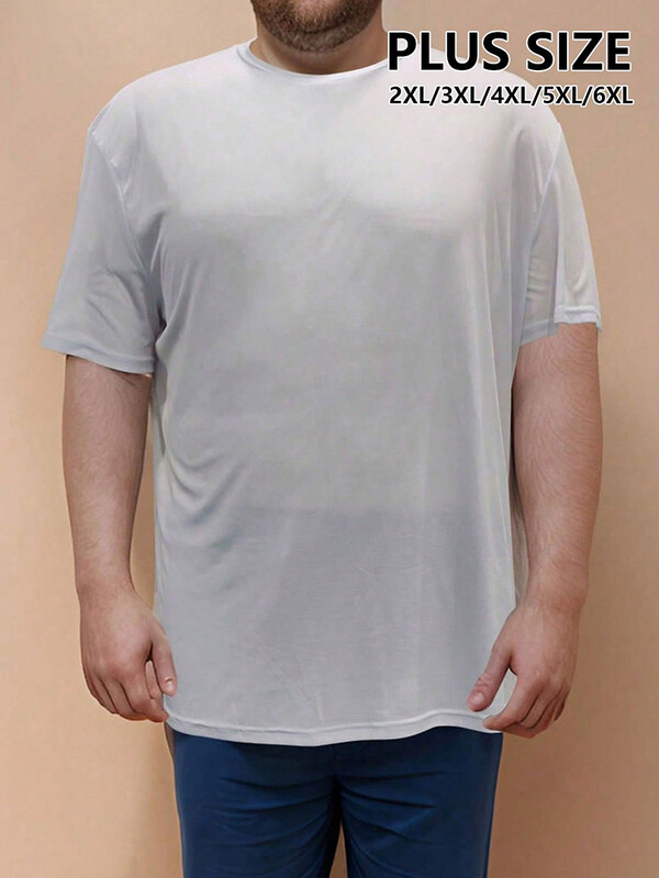 2GAB balts+melns plus T krekls vīriešu lieliem un gariem krekliem Vīriešu īpaši viegls ātri nožūstošs sporta T-krekls, 6XL/5XL/4XL/3XL/2XL