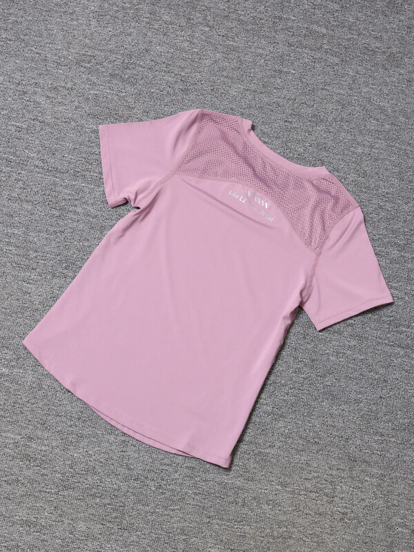 2024 Tricou sport pentru femei Yoga Top cu mânecă scurtă cu plasă laterală Alergare Sală Îmbrăcăminte sport Fete Fitness Top Yoga