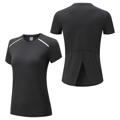 Tricou pentru jogging pentru sală de gimnastică pentru femei, maraton, alergare, Topuri cu mânecă scurtă, în aer liber, cămăși sport pentru femei, hanorac pentru fitness, tricou Dry Fit Yoga