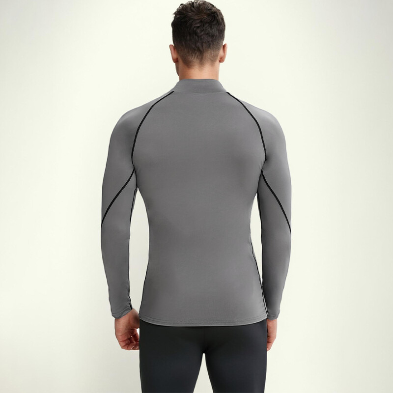 Tricou pentru bărbați cu mâneci lungi Cămașă de compresie cu uscare rapidă Tricou elastic pentru antrenament pentru gimnastică Îmbrăcăminte de fitness pentru alergare