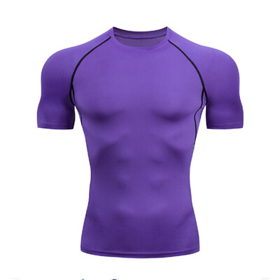 Tricou sport pentru culturism noi pentru bărbați Cămașă de alergare cu uscare rapidă Tricou de comprimare cu mânecă lungă Tricou pentru gimnastică pentru bărbați Fitness strâns Rashgad