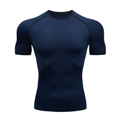 Tricou sport pentru culturism noi pentru bărbați Cămașă de alergare cu uscare rapidă Tricou de comprimare cu mânecă lungă Tricou pentru gimnastică pentru bărbați Fitness strâns Rashgad