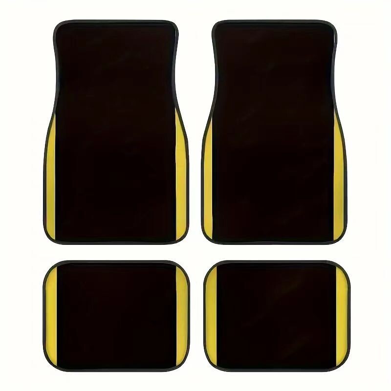 Retro skandinaviško stiliaus automobilių kilimėlių ir kilimėlių rinkinys iš keturių dėmėms atsparių grindų kilimėlių