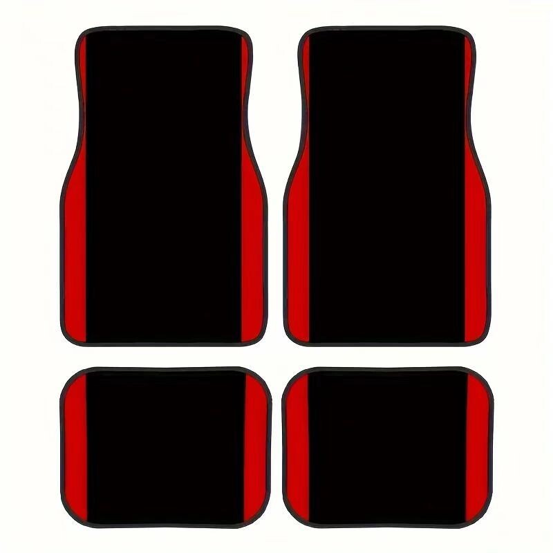 Retro skandinaviško stiliaus automobilių kilimėlių ir kilimėlių rinkinys iš keturių dėmėms atsparių grindų kilimėlių
