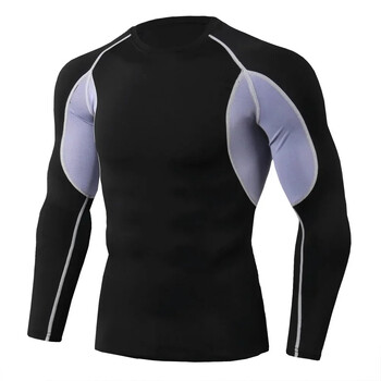 Économie de sport à séchage rapide pour hommes, chemises de compression, t-shirts en Y à manches longues, t-shirts de