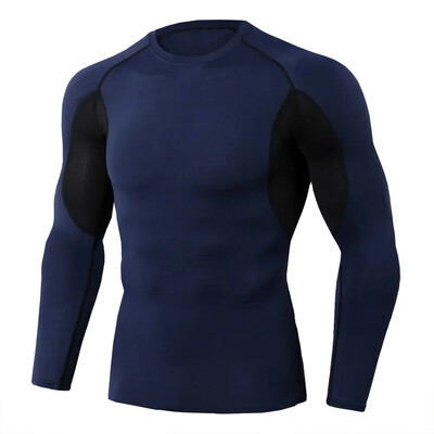 Économie de sport à séchage rapide pour hommes, chemises de compression, t-shirts en Y à manches longues, t-shirts de