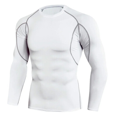 Économie de sport à séchage rapide pour hommes, chemises de compression, t-shirts en Y à manches longues, t-shirts de