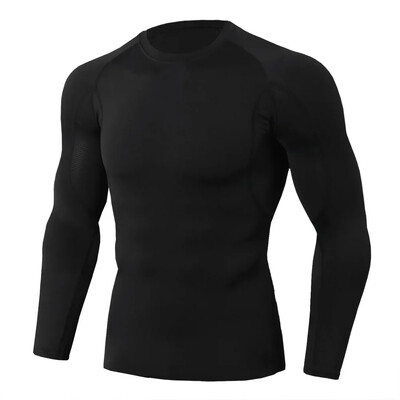 Économie de sport à séchage rapide pour hommes, chemises de compression, t-shirts en Y à manches longues, t-shirts de
