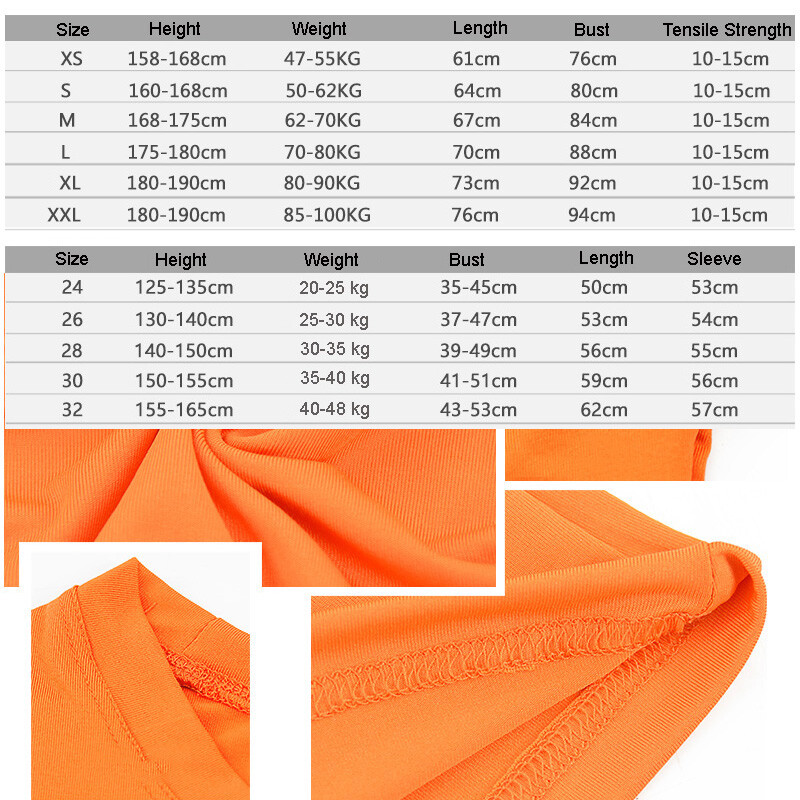 Bărbați, femei, copii, copii, băieți, fată, compresie, termice, alergare, strâns, tricou lung, fitness, sport, baschet, fotbal, gimnastică, haine J98