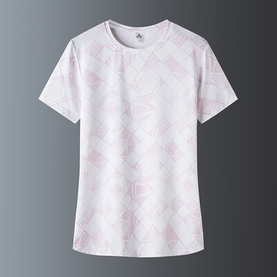 Ljetna sportska majica kratkih rukava s kratkim rukavima koja se brzo suši od ledene svile za par, udobna i prozračna ženska majica za van