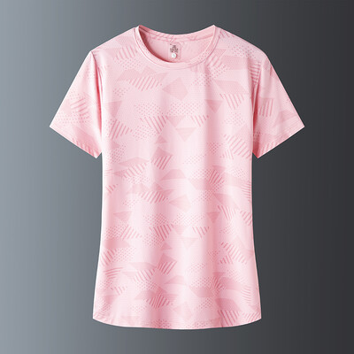 Ljetna sportska majica kratkih rukava s kratkim rukavima koja se brzo suši od ledene svile za par, udobna i prozračna ženska majica za van