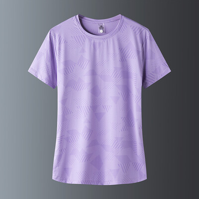 Ljetna sportska majica kratkih rukava s kratkim rukavima koja se brzo suši od ledene svile za par, udobna i prozračna ženska majica za van