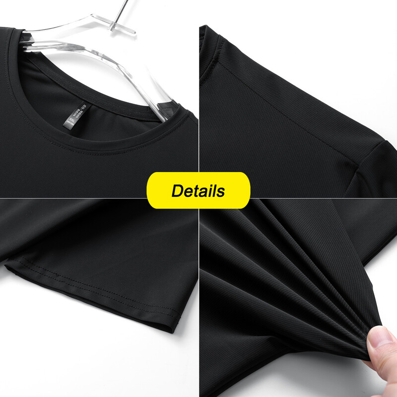 Tricou pentru alergare de vară, cu uscare rapidă, cu dungi, respirabil, pentru bărbați, îmbrăcăminte sportivă, jogging, sală, sport, femei, fitness, mânecă scurtă, 7XL