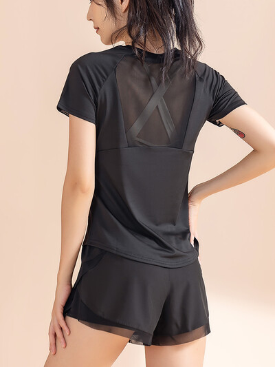 Nova ljetna sportska majica kratkih rukava koja se brzo suši, mrežasta majica za fitness, biciklizam za trčanje, tanka odjeća za jogu, ženske kratke rukave