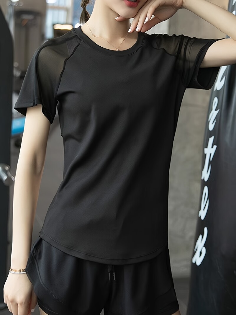 Nova ljetna sportska majica kratkih rukava koja se brzo suši, mrežasta majica za fitness, biciklizam za trčanje, tanka odjeća za jogu, ženske kratke rukave