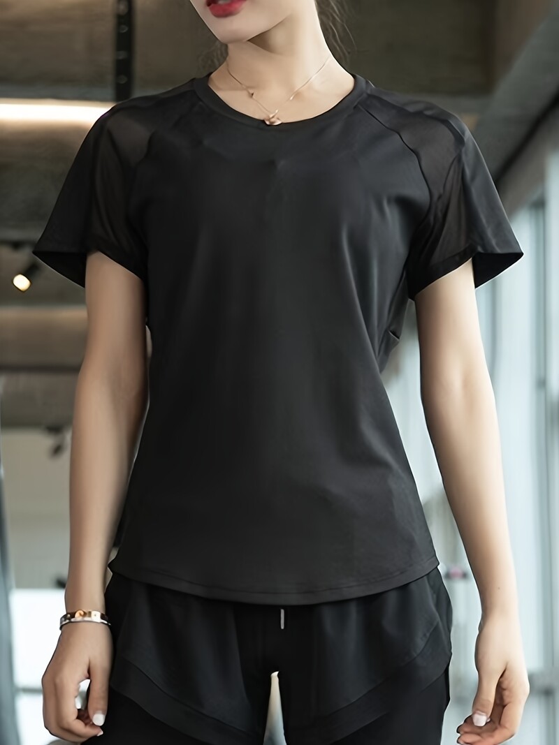 Nova ljetna sportska majica kratkih rukava koja se brzo suši, mrežasta majica za fitness, biciklizam za trčanje, tanka odjeća za jogu, ženske kratke rukave